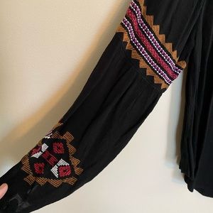 Black Top With Embroidery